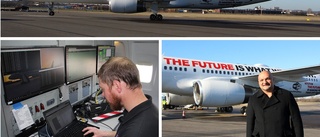 Högteknologiskt flyg tvingades välja bort Linköpings flygplats 