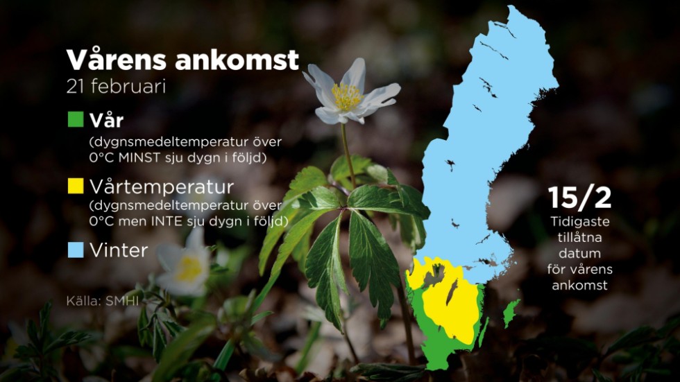 Den meteorologiska våren har nått stora delar av södra Götaland.