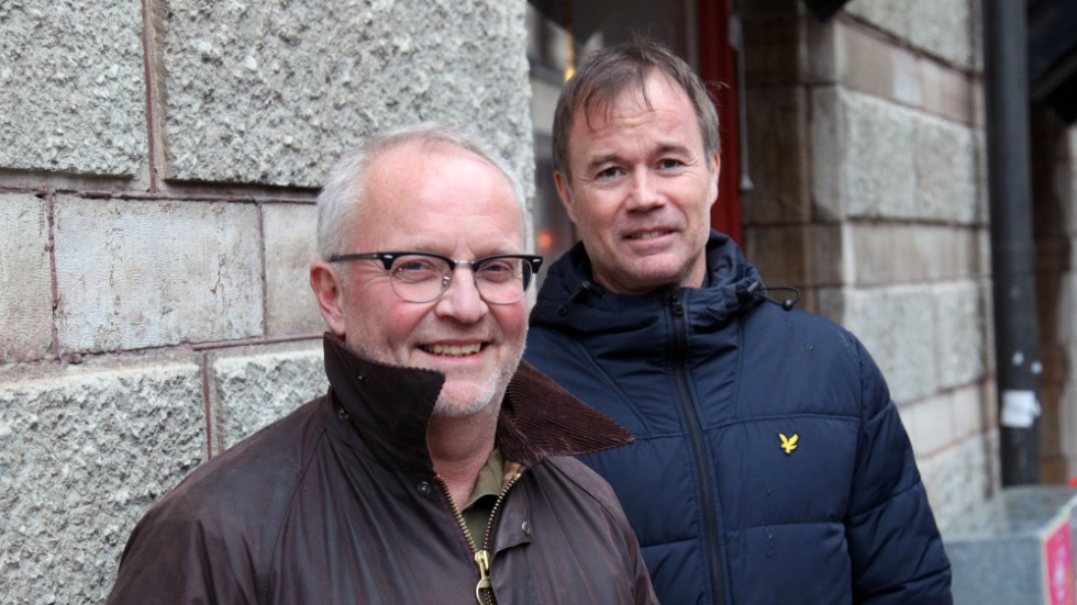 Tobba Larsson och Per Claudius, två handbollsprofiler som tycker till om den dystra utvecklingen för just handbollen i Linköping.