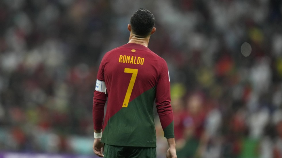 Cristiano Ronaldo under åttondelsfinalen i VM mot Schweiz.
