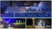 Villa brann ner under natten – utreds som mordbrand • Platsen är avspärrad i väntan på tekniker