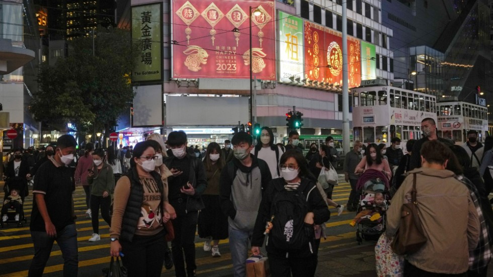Kravet på munskydd slopas i Hongkong i och med månadsskiftet. Arkivbild.