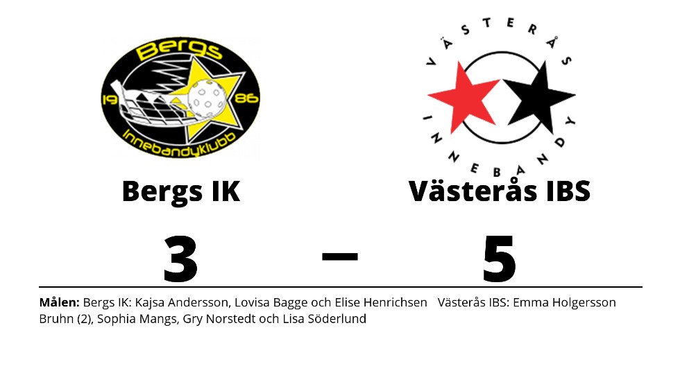 Bergs IK förlorade mot Västerås IBS