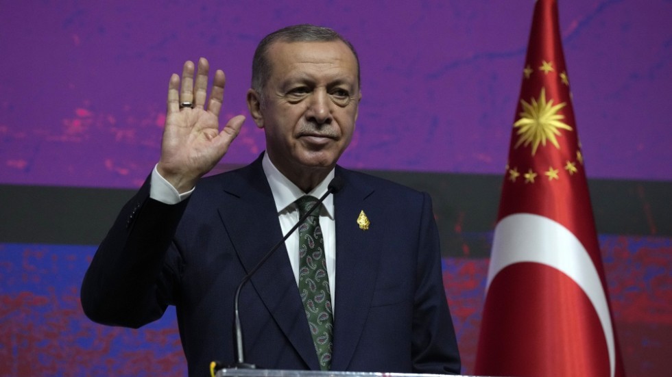 Turkiets president Recep Tayyip Erdogan får draghjälp av sunnimuslimsk bojkott av svenska varor. Arkivbild.