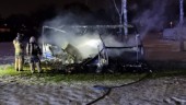Husvagnsexplosion med gasolflaska vid camping • Polisen utreder grov skadegörelse