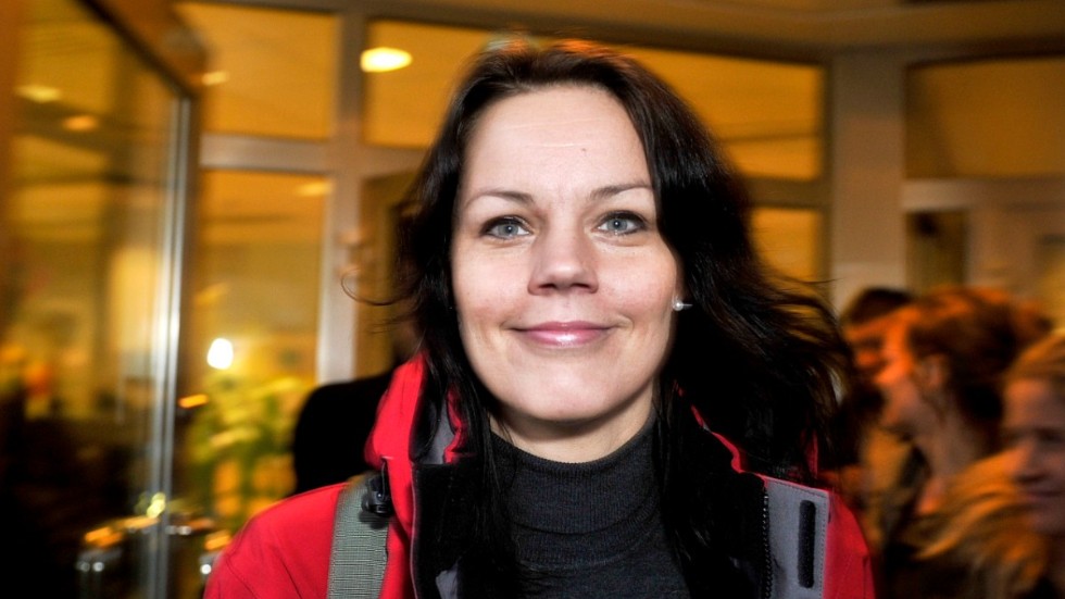 Veronica Palm fångad av TT: s fotograf i slutet av januari 2012 då S efter sju sorger och åtta bedrövelser hade hittat en ny partiledare. 