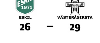 Eskil föll mot VästeråsIrsta på hemmaplan