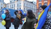 Demonstration i Uppsala idag mot Rysslands invasion av Ukraina