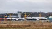 Tre Ryanairplan fick gå ner i Norrköping