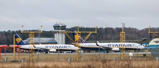 Tre Ryanairplan fick gå ner i Norrköping