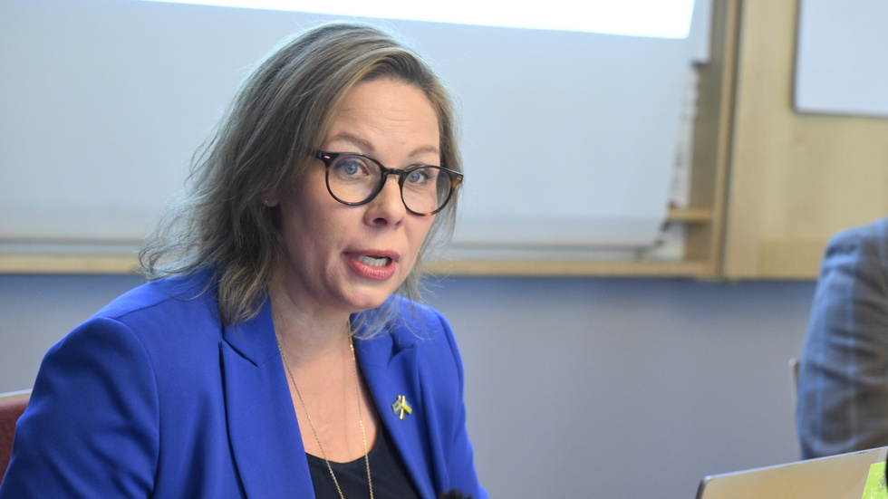 Migrationsminister Maria Malmer Stenergard (M) vill att unga brottslingar ska kunna åläggas att slutföra gymnasiestudier för att få villkorlig frigivning. Arkivbild.