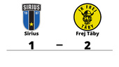 Förlust för Sirius mot Frej Täby med 1-2