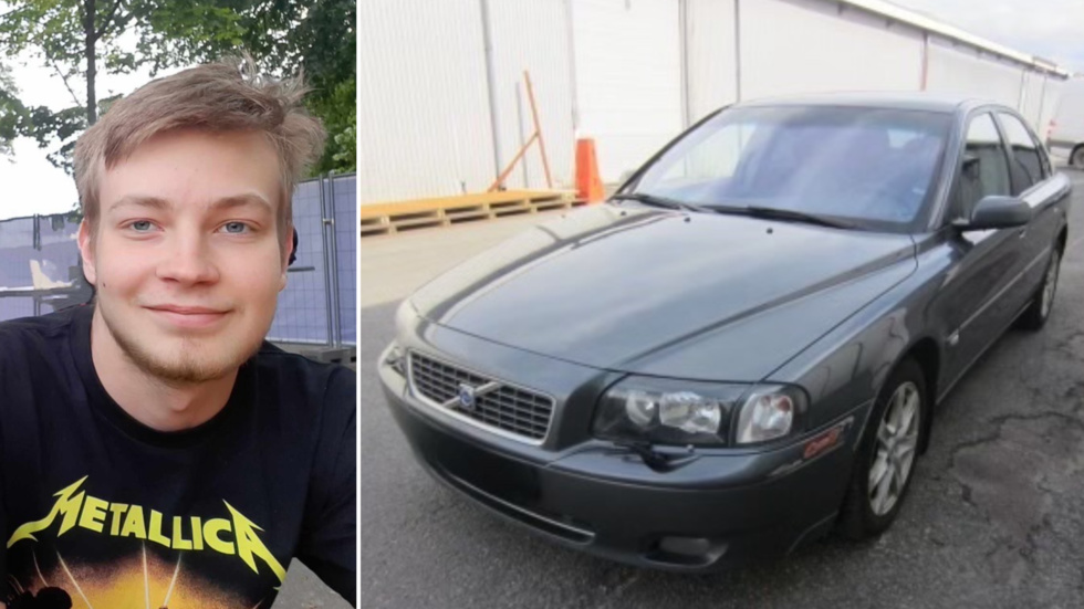 Elliott, 20 år, försvann från Skellefteå tisdagen den 28 november och saknas sedan dess. Anhöriga vill ha hjälp att hitta honom. Han färdas troligen i bilen på bilden, en mörkgrå Volvo, och spåren upphör i Jävre.