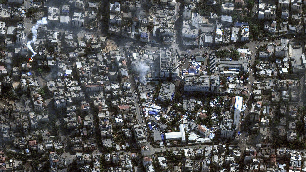 Satellitbild av al-Shifa-sjukhuset.