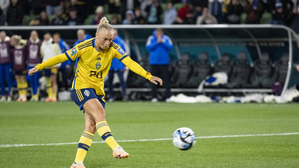 Hanna Bennison satte Sveriges femte straff i VM-åttondelsfinalen mot USA.