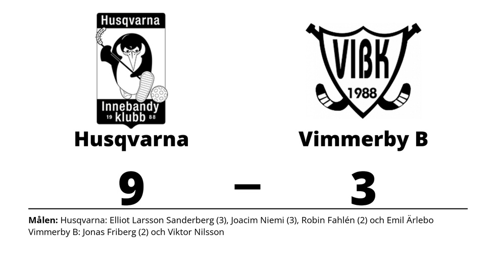 Husqvarna IK vann mot Vimmerby IBK B