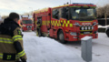 Bastu brinner i stugområde utanför Kiruna