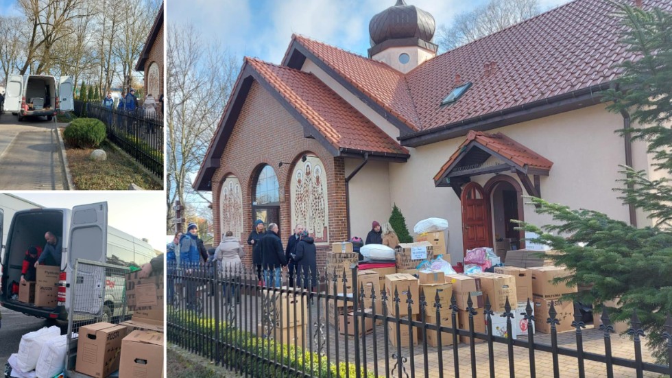 Under torsdagen anlände den första lastbilen från Västerljung med insamlade gåvor till en kyrka i Polen. 