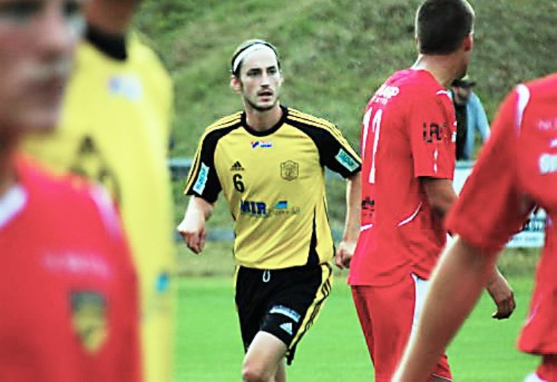 Johan Holmberg nickade in 1-0.  Foto: Fredrik Lindberg