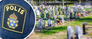 Mopedist körde över gravplatser på kyrkogård