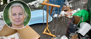 Nytt sopkaos vid återvinningsstationen på Norr: "Problemet är att folk lämnar fel saker"