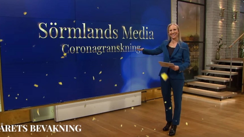 Viveka Hansson, programdirektör på TV4, presenterade vinnarna i Årets Dagstidning.