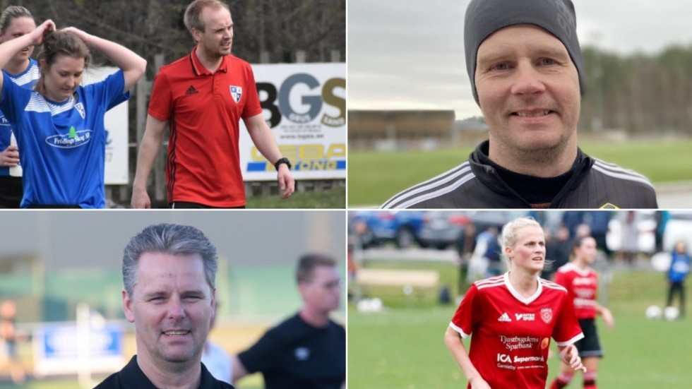 Robin Blomberg, Jan Johansson, Pierre Brorsson och Alicia Strand reagerar på det senaste fotbollsbeskedet.