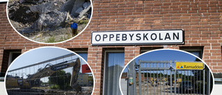 Nu har första delen av Oppebyskolan i Nyköping jämnats med marken
