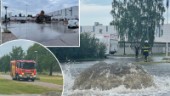 Vattenvulkan skapade översvämning i Nyköping