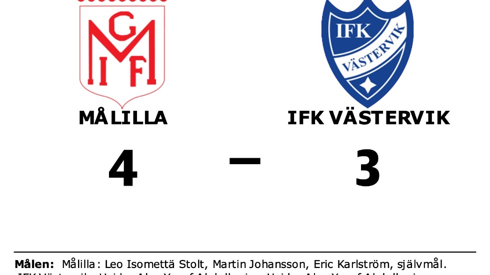 Målilla GoIF vann mot IFK Västervik