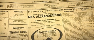 För 100 år sedan: Försvunnen man tillbaka 