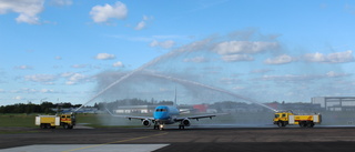 Första flygplanet lyfter från Linköpings flygplats