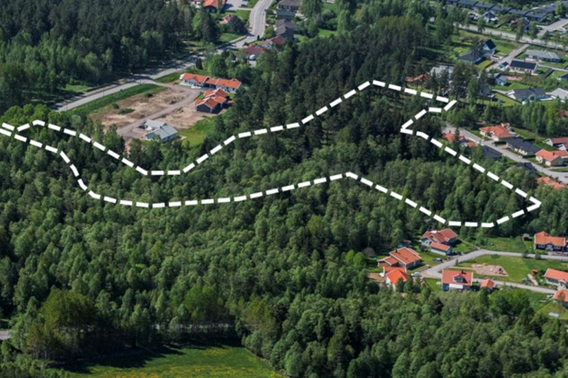 En bild över området Stubingränd från detaljplanen som vann laga kraft den 6 juli. Här avser FB Bostad att bygga ett 40-tal radhus. 