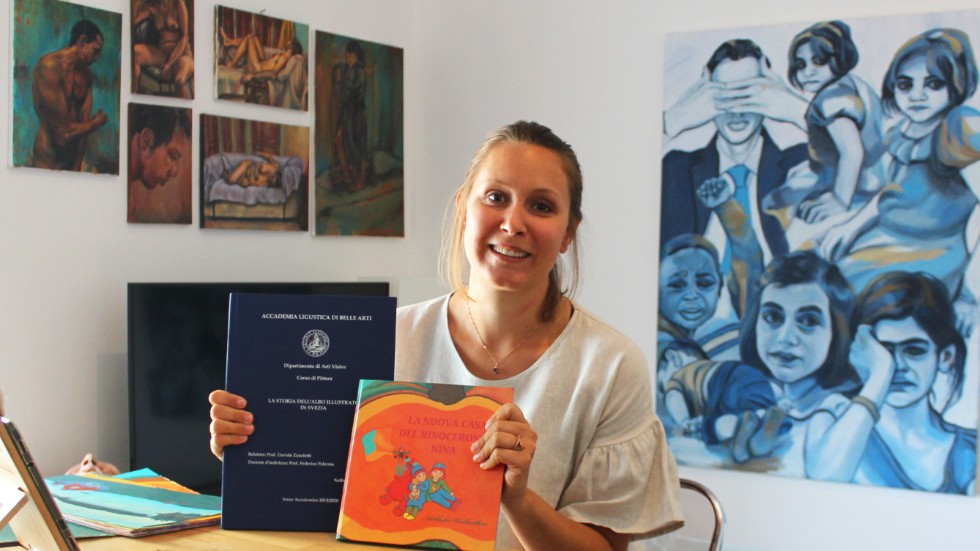 Nathalie tog examen från Accademia Ligustica di Belle Arti, konstakademin i Genua hösten 2020. 