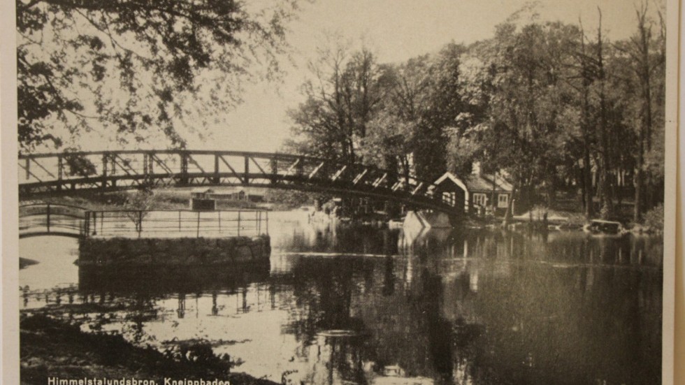 En historisk bild av Femöresbron i Norrköping.