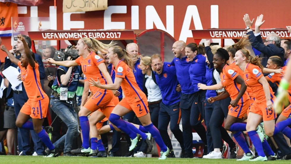 Nederländerna, som vann EM 2017, är ett av lagen som redan är klara till nästa EM, 2022. Arkivbild.