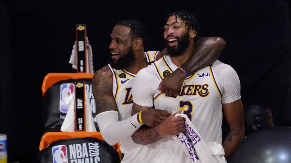 LeBron James och Anthony Davis kommer båda att spela i Los Angeles Lakers nästa säsong. Arkivbild.