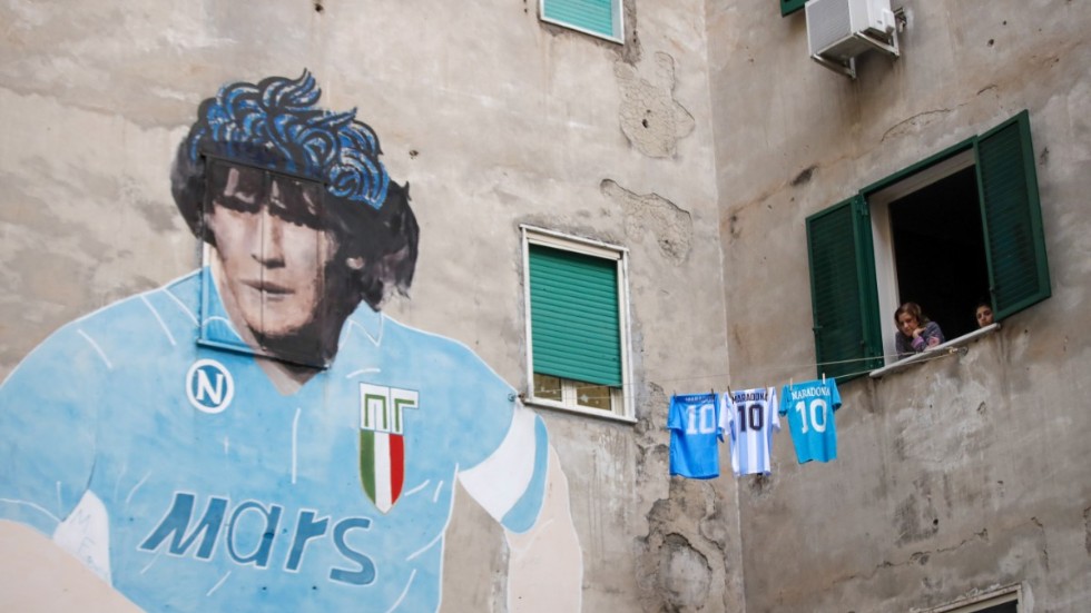 Napolis arena heter från och med nästa vecka Stadio Diego Armando Maradona. Arkivbild.