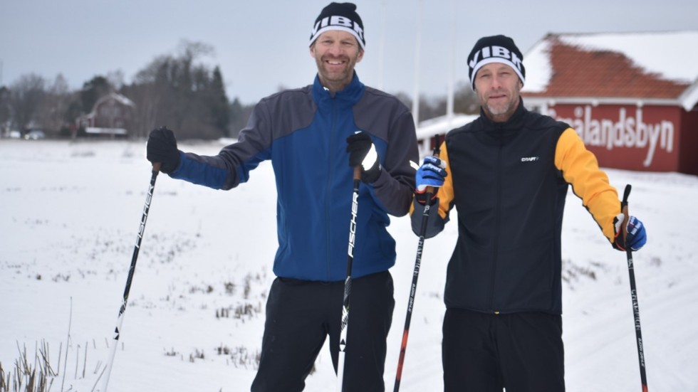 Snart är dags! Micael Nilsson och Tony Fridh laddar för att åka sträckan mellan Sälen och Mora om två veckor. 
