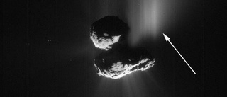 Skred orsakade utbrott på kometen