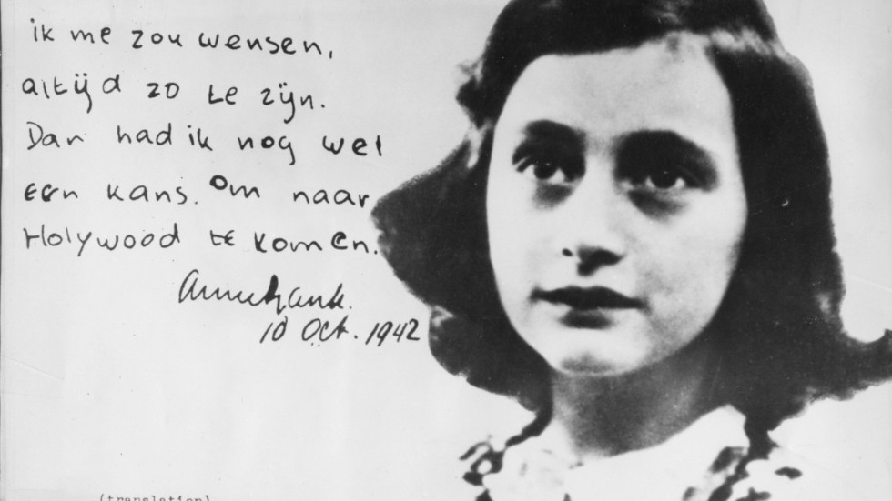Anne Frank, flickan bakom den berömda boken "Anne Franks dagbok". Arkivbild.