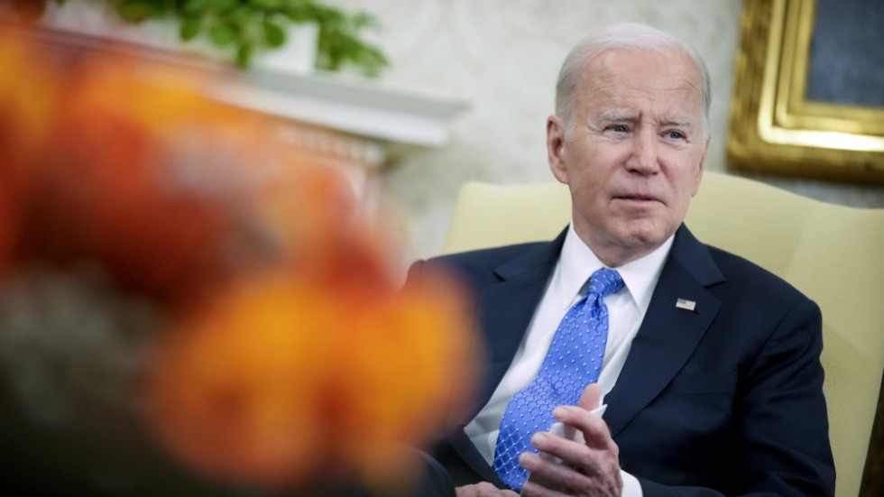 USA:s president Joe Biden ställer upp för omval. Arkivbild.