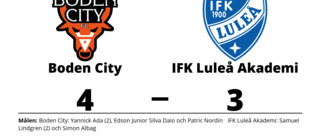 Boden City segrare hemma mot IFK Luleå Akademi