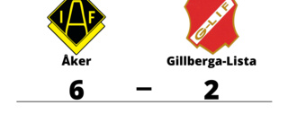 Gillberga-Lista föll på bortaplan mot Åker