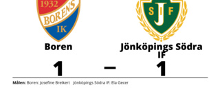 Boren och Jönköpings Södra IF kryssade efter svängig match