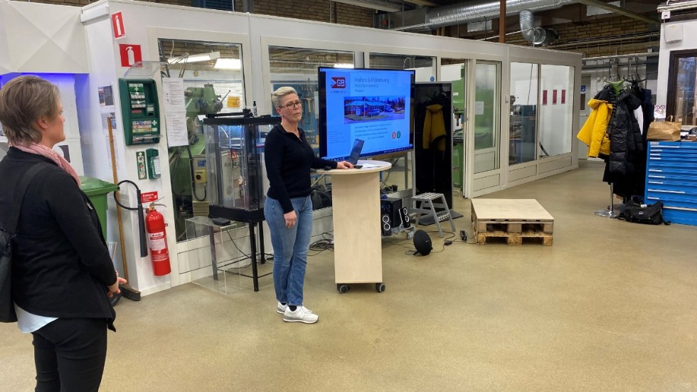 Åsa Wiger från Gjuteribolaget i Vimmerby berättade om sin väg in gjuteribranschen och vilka egenskaper och kunskaper som behövs.