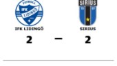 Oavgjort för Sirius borta mot IFK Lidingö