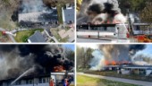 Åtta familjer förlorade sina hem i våldsamma branden