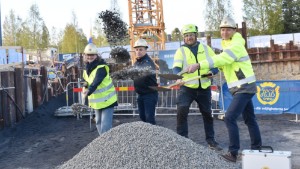 Nytt storbygge har startat i centrala Skellefteå • Många var med på första spadtaget 