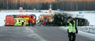 Tankbil från Bergnäsets åkeri i olycka